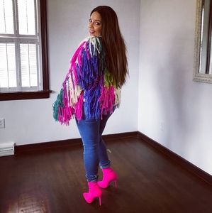 Neon Pink Sock Booties